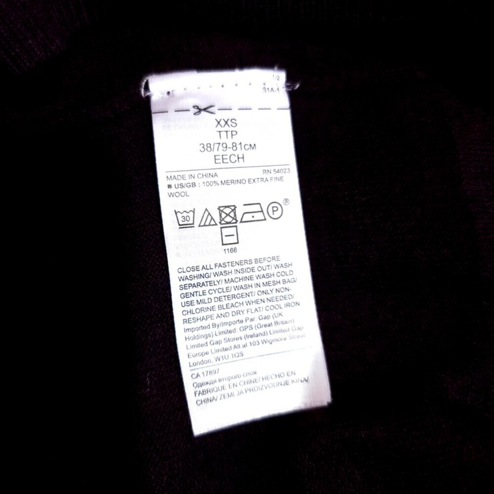 NEW Banana Republic 100% Merino Wool Boyfriend Cardigan Button Down Sweater XXS - Picture 8 of 9
